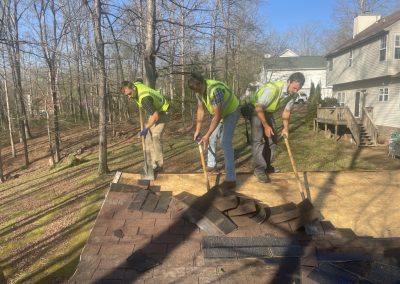 The crew tackling a roofing project in Dickson, TN.