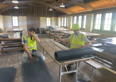 Working on a screen project at Montgomery Bell State Park