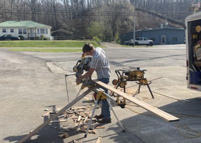 Working on a trim project in Waverly, TN.